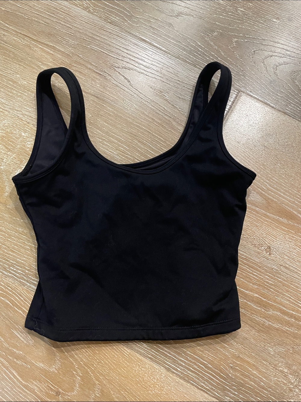 Klassy Network Black Scoop Neck Cropped Tank